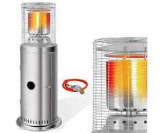 KESSER® Riscaldatore radiante a Gas Fungo riscaldante Stufa radiante da Esterno, Riscaldatore radiante da Esterno 12,5 kW Stufa radiante a Gas, Riscaldatore radiante a Gas, dArgento