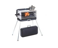 Dometic Classic 1 Barbecue a griglia portatile, funzionamento a gas, con tre piastre di cottura (30 mbar)