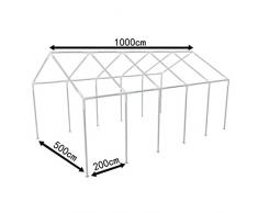 vidaXL Telaio in acciaio per tendone da festa 10 x 5 m