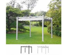 Gazebo quadrato 3x3 metri giardino alluminio bar hotel ristorante Firenze - Bianco