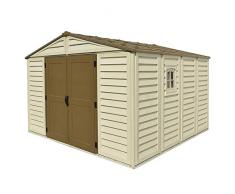 casetta da Giardino in PVC WoodBrige Plus 325 x 319 cm Colore Beige e Marrone