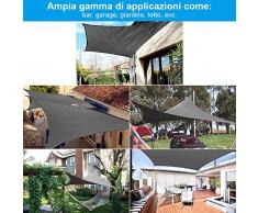 Rovtop ombrellone, protezione solare giardino balcone e terrazza PES poliestere impermeabile idrorepellente impregnato all'acqua dispenser rettangolo 2 * 3 M