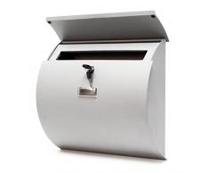 Cassetta postale di design V17 color grigio silver Vernic. a polvere Montag. a parete