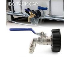 FRFJY 1PCS IBC Serbatoio Rubinetto 3/4 Adattatore S60x6 1000L Serbatoio Acqua Piovana Contenitore Valvola Connettore Accessori - Come Il Foto