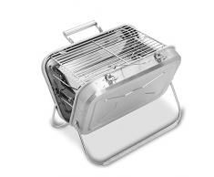 Bjyx barbecue barbecue portatile a carbone da tavolo BBQ Grill pieghevole piccolo barbecue Grill per barbecue allaperto Grilling Campeggio Escursionismo Picnics BBQ Stufa usa e getta (colore : Cromo)