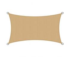 Sol Royal Tenda a Vela Impermeabile 2x3 m SolVision PS9 - Tenda da Sole per Esterno - Telo ombreggiante - Parasole - Tenda da Giardino - Protezione Anti Raggi UV - Sabbia - Rettangolare 200x300 cm