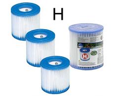 4 cartucce di filtraggio Intex per filtro piscina, Intex TIPO H