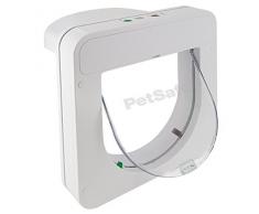 PetSafe Petporte Smart Flap - Gattaiola con Microchip per Gatti, Porticina per Gatti Entrata Uscita, Portina per Gatti, Chiave è il Microchip del tuo Gatto - Bianco