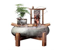 Fontane Decorative Ceramica Indoor Fontana Zen Fontana Desktop e latomizzatore a Mano Feng Shui Fortunato Fontana Ufficio Soggiorno Regalo della Decorazione Corridoio