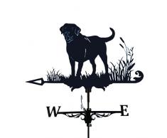 YUDIZWS Segnavento per Cani, Banderuola in Ferro con Rivestimento Antiruggine, Ornamenti per Il Giardino Tetti per Esterni Cortile per Prati,Labrador