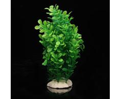 PIANTA ARTIFICIALE FINTA DECORAZIONE ACQUARI VERDE CM 16