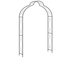 Festnight Arco per Rose Rampicanti Decorazione Giardino Garden Pergolas Metallo Arco Sostegno per Piante Rampicanti 150x34x240 cm/120x38x258 cm