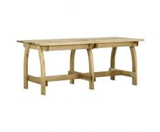 vidaXL Tavolo da Giardino 220x74x75 cm in Legno di Pino Impregnato