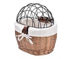 Fauitay Cestino per Bici per Cani, Cestino per Cani Cestino Anteriore Cestino per Bici Intrecciato in Salice Cestino per Animali Domestici per Cani e Gatti