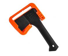 Mivos Accetta Ascia da Campeggio 580 g con Lama in Acciaio al Carbonio e Manico in Fibra di Vetro - Lunghezza 23 cm - Piccola Ascia Universale con Protezione della Lama - Accetta da Legno