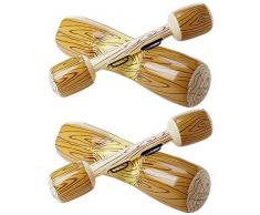 MoKo Zattera Galleggiante Gonfiabile per Bambini e Adulti [2 PZ], Piscina Gonfiabile allAperto in Estate, Giocattolo Acquatico Accessori Acquatici in PVC per Spiaggia Festa Gioco - Legno Originale