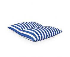 DESHOME - Poltrona Sacco Pouf da esterno giardino 170x140 cm idrorepellente sfoderabile lavabile con imbottitura Cuscinone da terra gigante Light pouf Blu