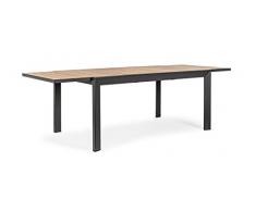 Tavolo da Esterno Allungabile Pranzo Giardino Doghe in Legno Alluminio Belmar (160-240 cm)
