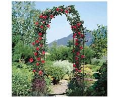 Arco da Giardino Pergolati GCSQF Decorazione Giardino Pergola in metallo in ferro battuto da giardino ad arco decorativo dal design rustico ideale per coltivare qualsiasi tipo di piante rampicanti 210