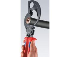 Knipex Cesoia a cremagliera (sistema a cricchetto) verniciata nera, rivestiti in materiale bicomponente 250 mm (confezione self-service/blister) 95 31 250