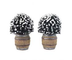 LUVILLE CESPUGLIO di BUXUS in Botte - BUXUS Bush in Barrel 2 Pezzi cod 612054 PRESEPE