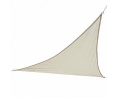 Bakaji Vela Telo ParaSole Tenda Triangolare Ombreggiante in Tessuto Resistente Protezione UV 90% Per Ombra Giardino Terrazzo con Aggancio Connettori a D Colore Beige Corda Inclusa (3 x 3 metri)