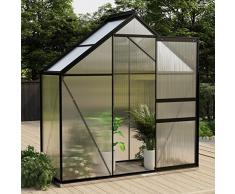 MOONAIRY Serra Antracite in Alluminio 1,33 m²,Serra da Balcone,Serra da Giardino Policarbonato,Serra da Giardino Invernale,Serre da Balcone Invernali,Serra da Esterno per Piante Inverno