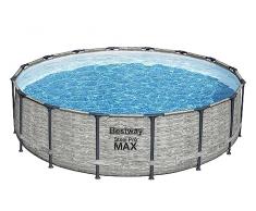 Bestway 5619E Set Piscina Fuori Terra Steel Pro MAX Rotonda da 488x122 cm