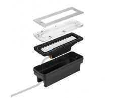 ledscom.de Lampada a LED per scale/applique da incasso per interni ed esterni, angolare, acciaio inox, 198 x 61 mm, 2,2 W, 248lm, bianco caldo