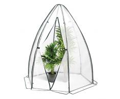 WOLTU Serra da Giardino Serra per Piante 160x160x180cm Telo in PE Semitrasparente 130g/m2 Impermeabile Resistente a Pioggia e Neve Multiuso Riparo per Piante Bianco
