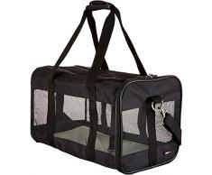 Amazon Basics - Trasportino Morbido per Cani e Gatti - Grande (50 x 25.9 x 28.4 cm), L, Nero