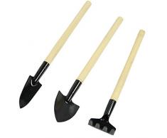 3pcs mini Garden Hand Tool kit pianta giardino vanga rastrello cazzuola manico in legno metallo testa giardiniere