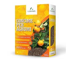 LERAVA® Concime per Agrumi organico - 800g – concime agrumi per uno sviluppo vigoroso e gustoso degli agrumi - Con tappo dosatore - Concime per limoni biologico in vaso o terra - 100% Made in Italy