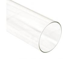 Zelsius Tubo in vetro ignifugo | Ø 10 x (H) 125,5 cm | vetro di ricambio cilindro di vetro tubo di vetro senza fondo | per riscaldatore piramide pellet fiaccola per terrazze
