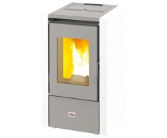 STUFE A PELLET - STUFA QUEEN MIGNON 6 KW/H 5,53 COLORE BIANCO