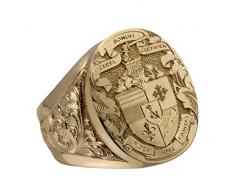 Generic Anelli da Uomo Anelli in Acciaio Inossidabile personalità Popolare Distressed Misterioso Totem Fontana Scultura Oro ( Taglia 12)