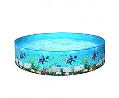 HAJKSDS Piscina Gonfiabile Bambini, Piscina Fuori Terra Piscina Giardino Piscina Adulti, Piscine Idromassaggio da Esterno Piscina da Terrazzo 183 * 38Cm