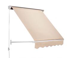 Outsunny Tenda da Sole Avvolgibile a Caduta Impermeabile Esterno Tessuto di Poliestere 180 × 70cm