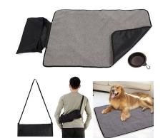 Coperta per Cani Gatto Animali Domestici Copertina Coperta da Letto Tappetino 100 x 70 cm Coperta Impermeabile per Cani con Borsa per Cani Cucciolo Gatto Esterne Interno