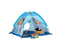 Relaxdays 10022455 Tenda Gioco per Bambini da 3 Anni in Su Casetta per Bimbi da Interno & Esterno pirati HxLxP 90x118x115, Blu