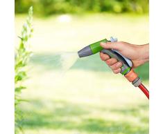 Relaxdays - Doccia da Giardino ad Alta Pressione, Pressione Regolabile, Blocco Permanente, Attacco da 1/2, doccetta da Giardino, Multicolore