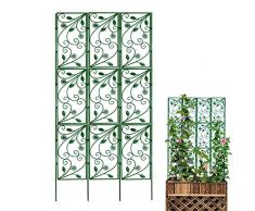 Graticcio da giardino per piante rampicanti - Traliccio pieghevole staccabile per piante in vaso,Traliccio da giardino verde fai-da-te per frutta e verdura, supporti per vasi di fiori per Hearthxy