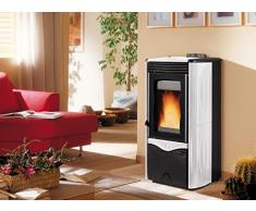 Stufa a Pellet Nordica mod.Duchessa Idro Steel 13,1 Kw versione Bordeaux 158 kg