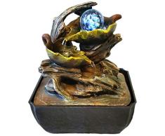 Fontana Zen Feng Shui in Poliresina con LED Luminosi Foglie