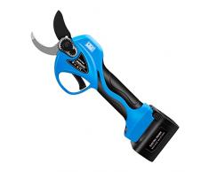 SWANSOFT 35mm Forbici potatura elettriche con LCD Schermo, 8608 Progressivo cesoie potatura a Batteria Professionali,4Ah/2Ah Litio Batteria, per potare, frutticoltori e viticoltori