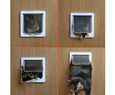 Pujuas Gattaiola Porta Basculante per Gatti e Cani, Entrata e Uscita Controllabile