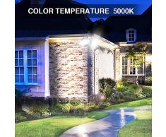 Onforu 2 Pezzi 60W Faretto LED con Spina, 6500LM Super Luminoso Fari di Sicurezza, IP66 Impermeabile Faretto LED da Esterno, 5000K Bianco Freddo Fari LED per Cortile Garage Magazzino Officina Cantiere