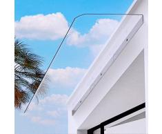 Pensilina Tettoia per Porta o Finestra,Pensilina da Esterno,Riparo Antipioggia Silenziosa,Pensilina in Policarbonato,Tenda da Veranda Invisibile,per Condizionamento Balcone (40x80cm/16x32)