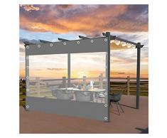 ASPZQ Tende Balcone Telo PVC Trasparente, con Occhielli Resistente agli Agenti Atmosferici Pannelli Laterali Pergola for Portico Anteriore, Pergola, Tende Gazebo