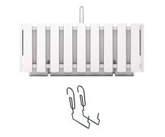 Prosperplast Boardee Fencycase DDEF400W-S449 Balconiera balcone box con Sospensione Sistema di Irrigazione Fioriera (Bianco, 380 mm)